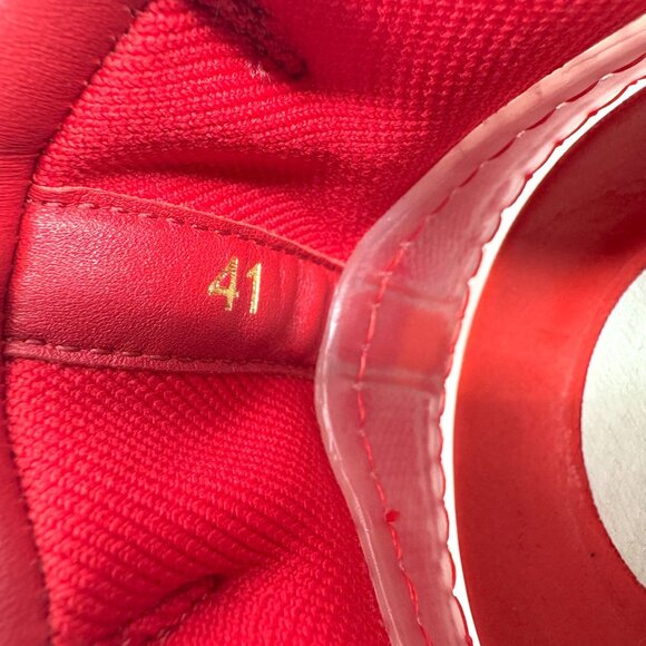 Christian Louboutin Arpoador Red Drawstring Sock Sneakers Size 41 US 11 Women's - Picture 15 of 15